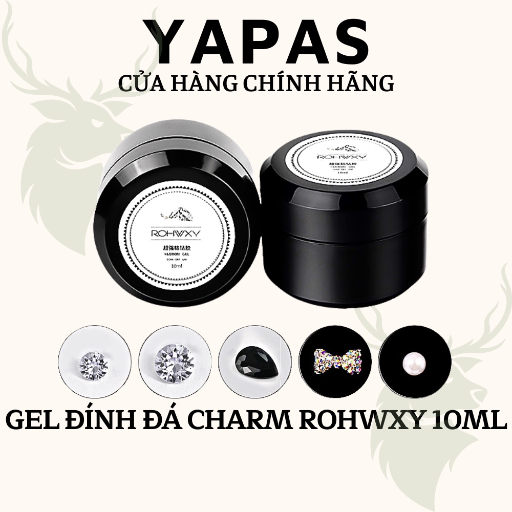 Gel đính đá nail , hũ gel gắn charm đá Rohwxy 10ml chuyên dụng cho dân làm nail