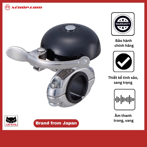 Chuông CatEye HIKIBI OH-2300A 5550243 - Black Aluminum
