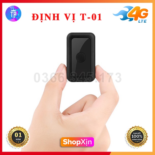 Định Vị Xe Máy Ô Tô Không Dây T-01 Thông Minh - Pin Trâu 1100mAh Sử Dụng 05 Ngày - Cập Nhật Vị Trí Liên Tục Chính Xác