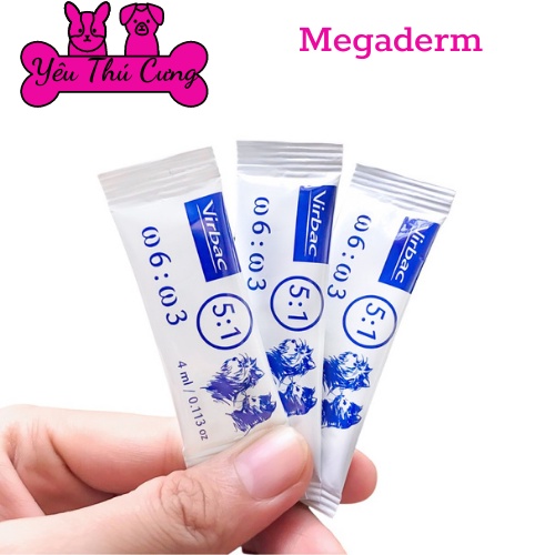 Gói Gel Dinh Dưỡng Virbac Megaderm 4ml Giúp Mượt Lông, Da Và Giảm Ngứa Chó Mèo Pet- yêu thú cưng