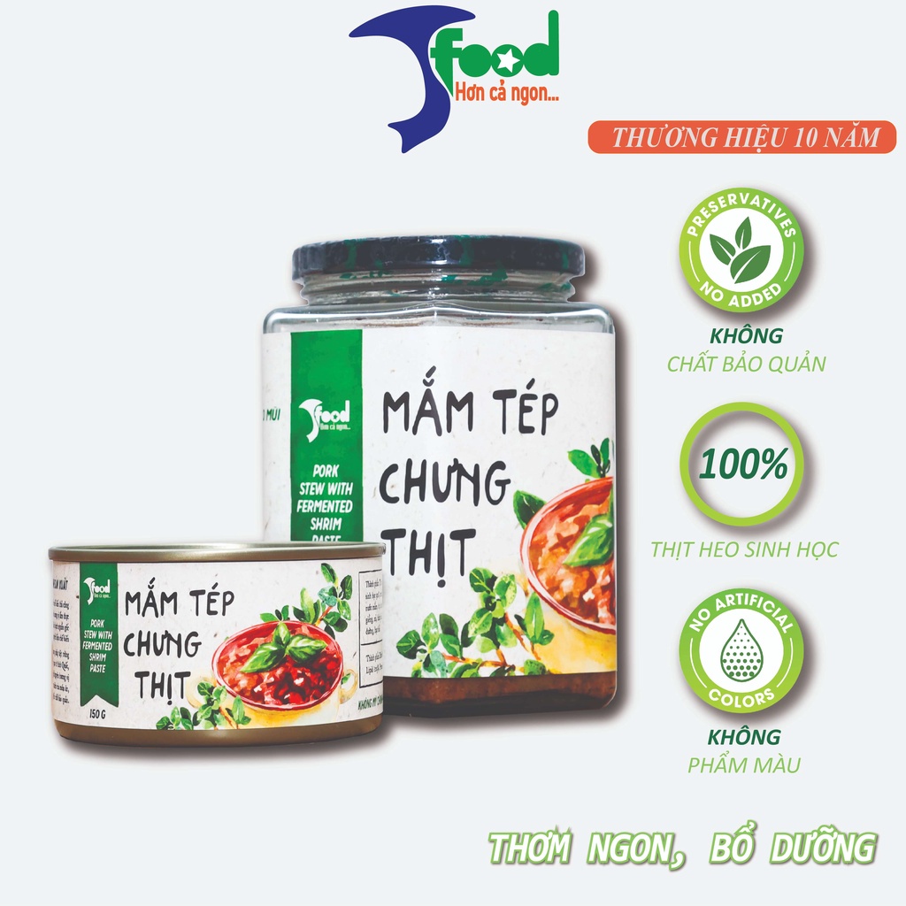 Mắm tép chưng thịt SFOOD Thịt heo sinh học Hoàng Long, tép biển Cát Bà 150g đến 450g