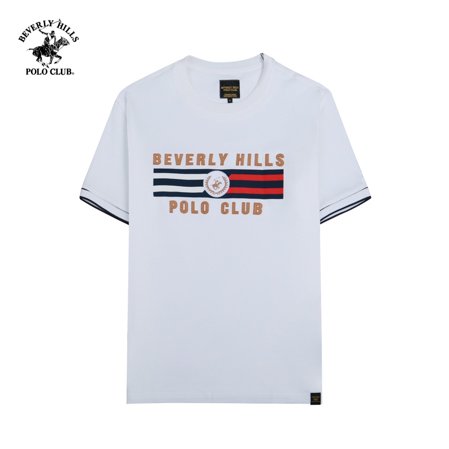 Beverly Hills Polo Club - Áo thun Ngắn tay Nam Regular Fit WT WHITE- BHPC TSMRSS23TL063