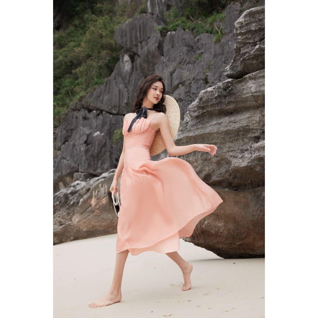 JM Dress Desgin - Đầm 2 dây nhún ngực 1R01.2302OG