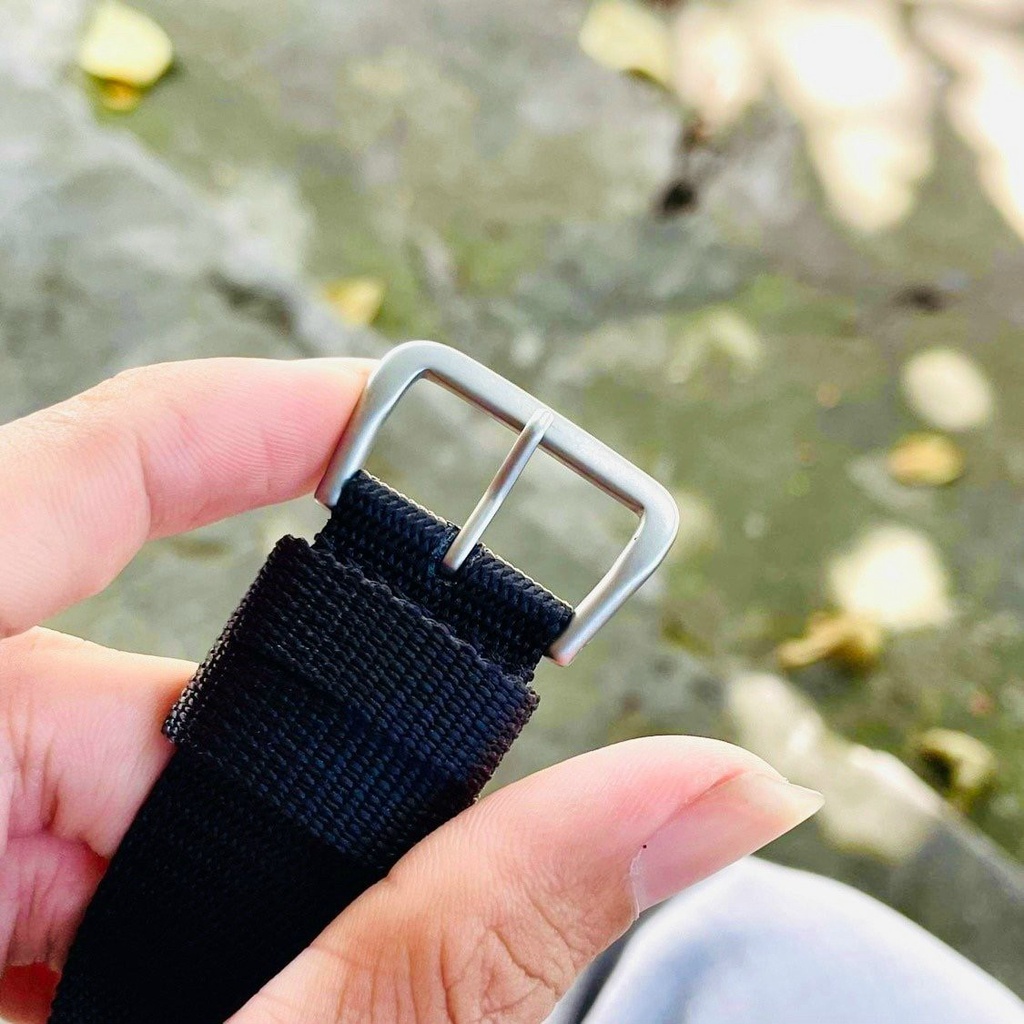 Đồng hồ nam seiko cơ quân đội dây dù cực kì mạnh mẽ, khung viền thép chống gỉ sét - bảo hành 12 tháng