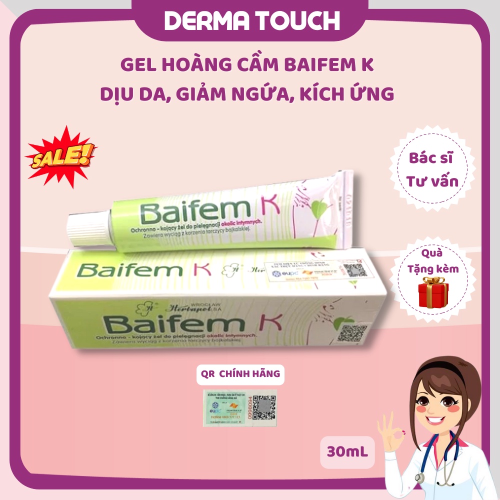 GEL HOÀNG CẦM BAIFEM K  Giúp DỊU DA, GIẢM NGỨA, KÍCH ỨNG