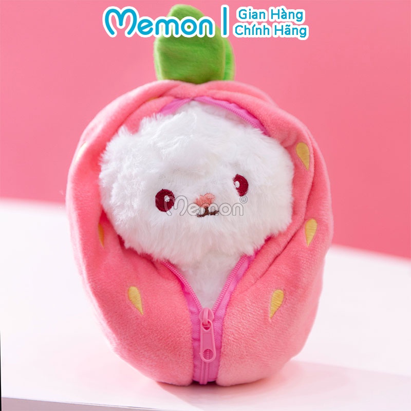 Gấu Bông Thỏ Trái Cây 2 Trong 1 Cosplay Tai Dài Đáng Yêu Cao Cấp Memon