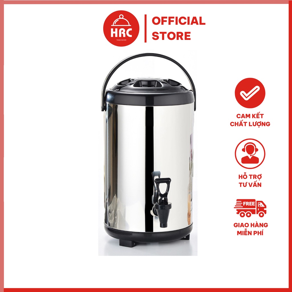 Bình giữ nhiệt ủ trà sữa 3 lớp giữ nóng lạnh, đựng nước chuyên dụng pha trà 6L, 8L, 10L, 12L