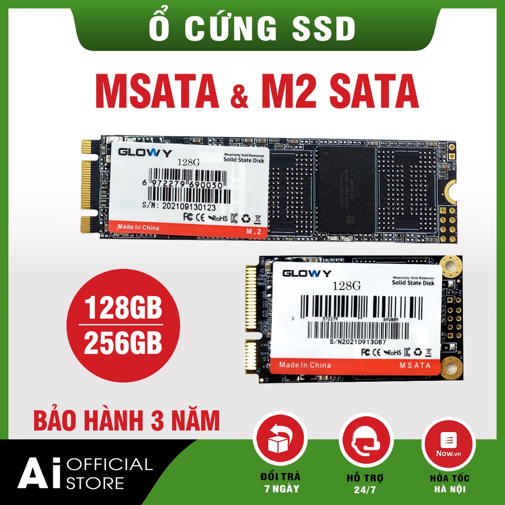 Ổ cứng SSD MSATA 128GB Gloway – HÀNG CHÍNH HÃNG – Bảo hành 3 năm !!!