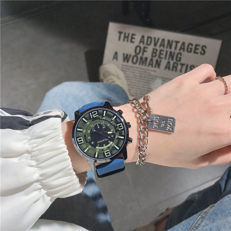 Đồng Hồ Nam DouKou, Phong Cách Cá Tính Basic Jewelry DH36, Kính Cường Lực