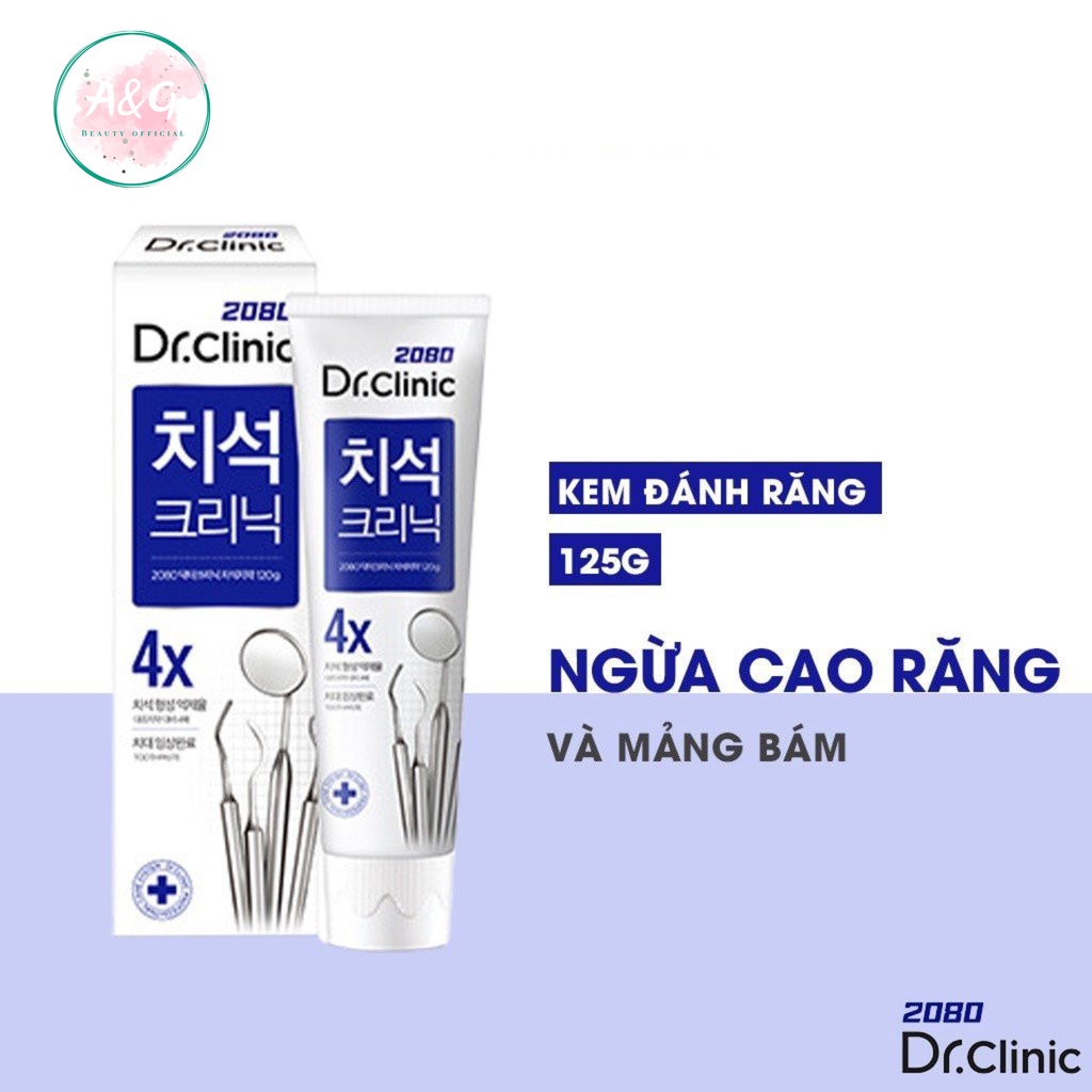 Kem Đánh Răng Ngừa Cao Răng Và Mảng Bám 2080 DR.CLINIC Tartar Care Toothpaste Ngừa Sâu Răng Hiệu Quả 125g