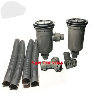 bộ xả bồn rửa chén (chậu đơn,chậu đôi) có xả tràn
