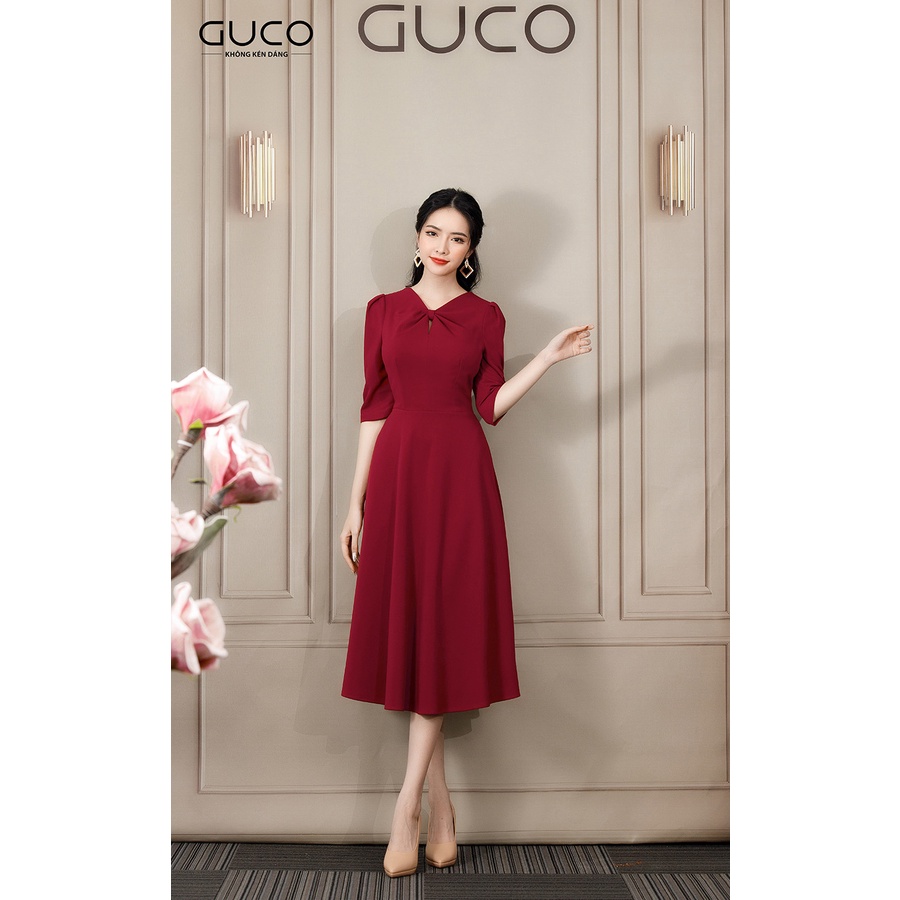 Đầm xòe dự tiệc 3787 GUCO Đỏ