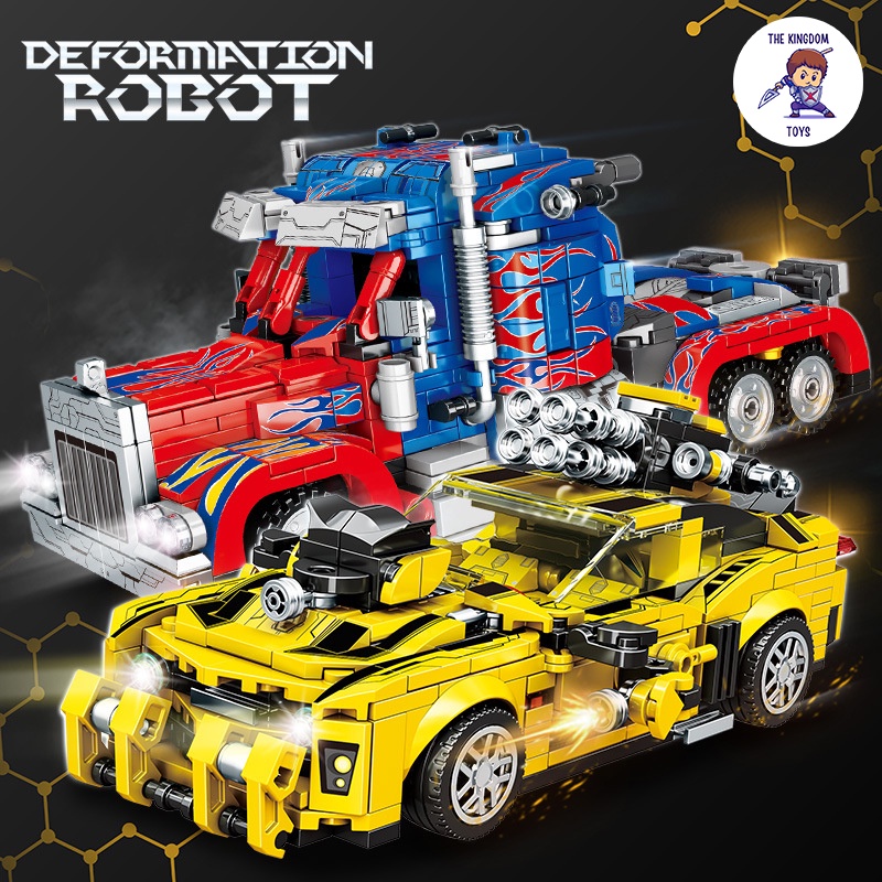 Đồ Chơi Lắp Ráp Mô Hình Người Máy Biến Hình Optimus Prime / Bumblebee Transformers Siêu Xe Robot Đại Chiến Xe Tải