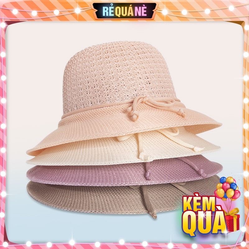 Nón Nữ Chóp Lưới Thoáng Mát Thắt Dây Xinh RQN2155