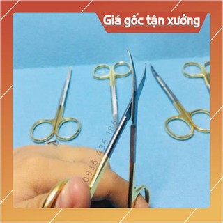 Kéo cán vàng mũi cong nhấn mí cao cấp
