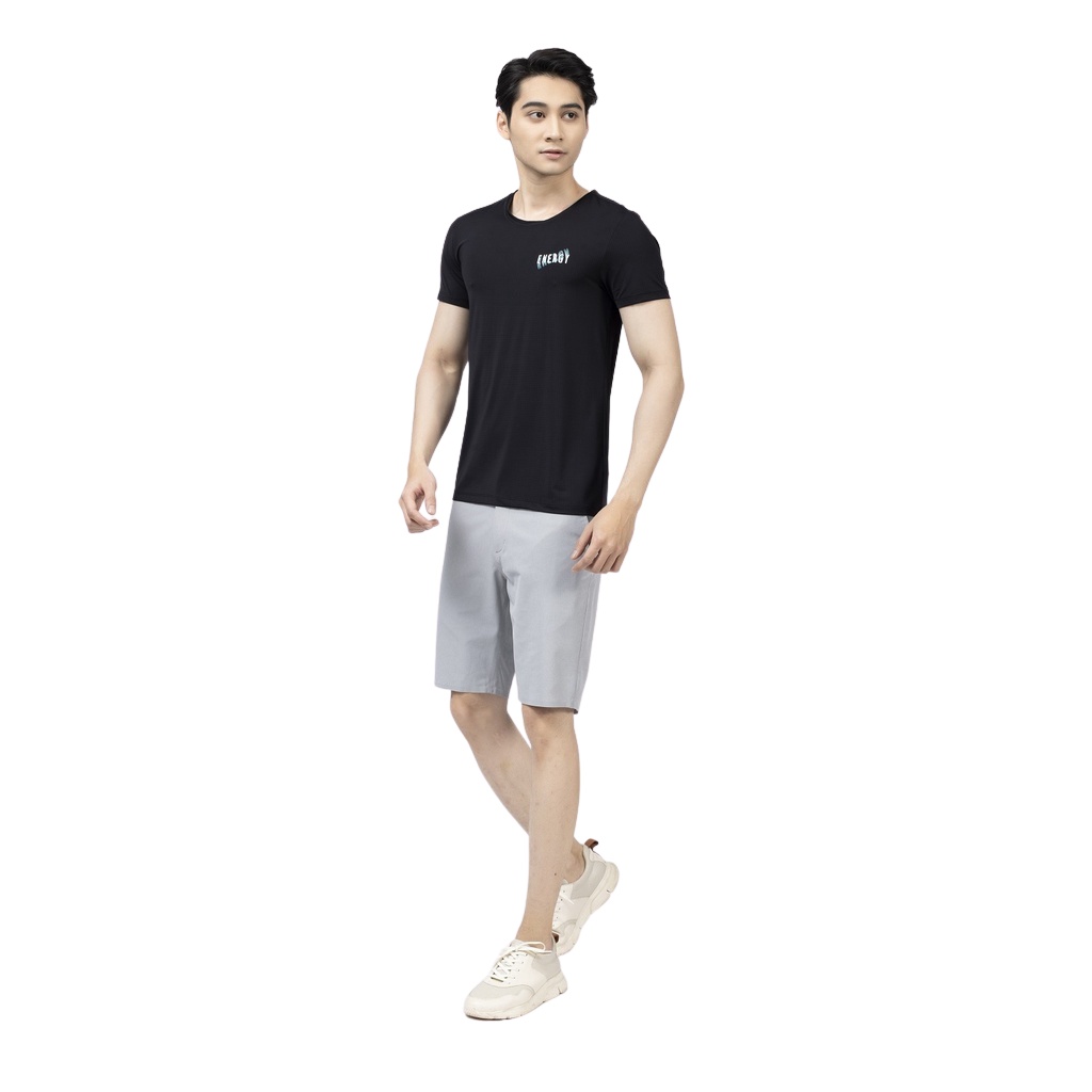 Áo thun nam ngắn tay cổ tròn Aristino ATS032S2 phông T-shirt Polyamide dáng slim fit ôm nhẹ trơn màu