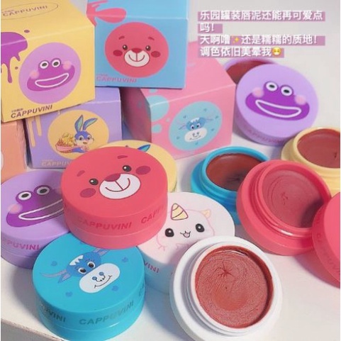 Son kem Cappuvini Zooland Lip Mud dạng hũ  dễ thương Cao Cấp