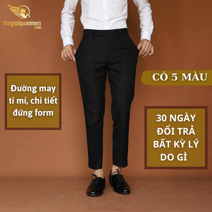 Quần âu nam cao cấp đường may tỉ mỉ co giãn nhẹ đổi trả 60 ngày, quần tây nam thấm hút mồ hôi tốt không bai màu Q2