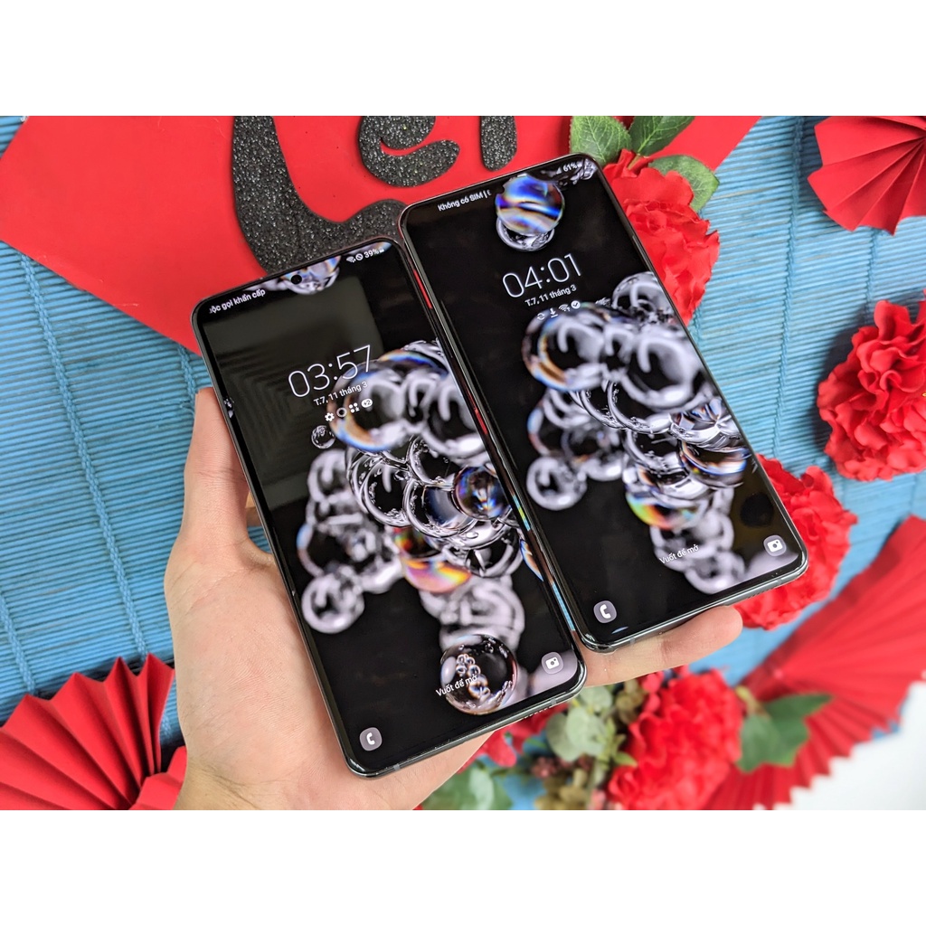 Điện Thoại Samsung Galaxy S20 Ultra 5G mỹ 2 sim 12/128GB Zin áp , màn Không ám , Playmobile