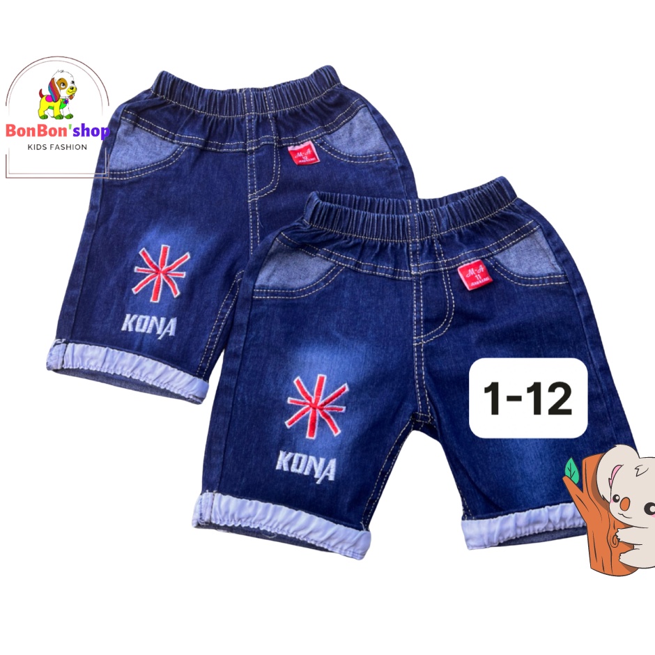 (Mẫu y hình, 8kg-18kg) quần jean ,quần bò ngố lửng vải jean mềm đẹp cho bé trai họa tiết thêu