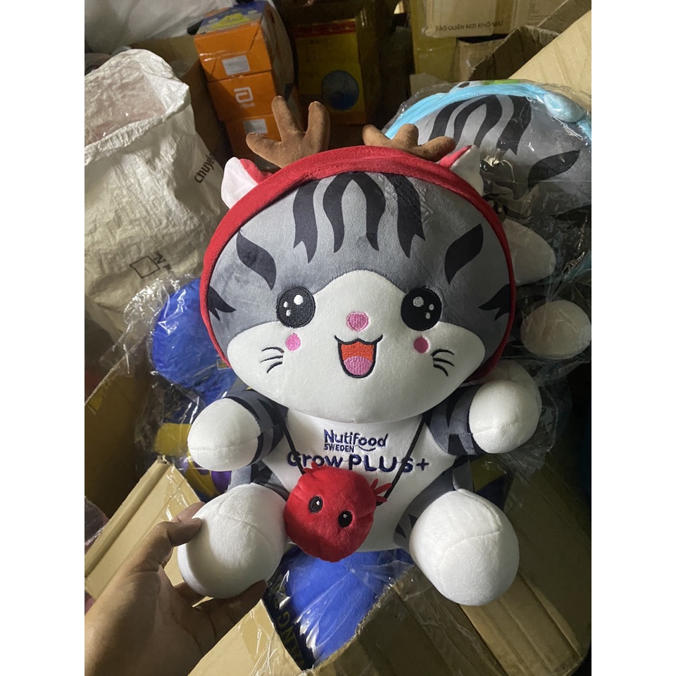 THÚ NHỒI BÔNG MÈO MAY MẮN QUÀ TẶNG SỮA NUTIFOOD