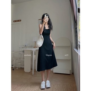 Đầm thun mịn hai dây basic - Hàng sẵn/ảnh thật/18again