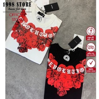 Áo phông nam mikenco hoa hồng đỏ ,chất cotton co giãn nhẹ không bai nhão phong cách hàn quốc _áo thun nam Mikenco2