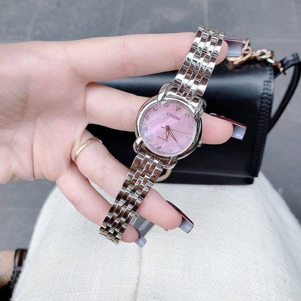 Đồng hồ nữ chính hãng Citizen EM0710-54Y - Máy Pin năng lượng ánh sáng- kính cứng cường lực