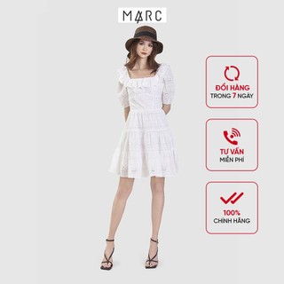 Đầm nữ MARC FASHION bẹt vai ren tùng xòe 3 tầng FAVH021621