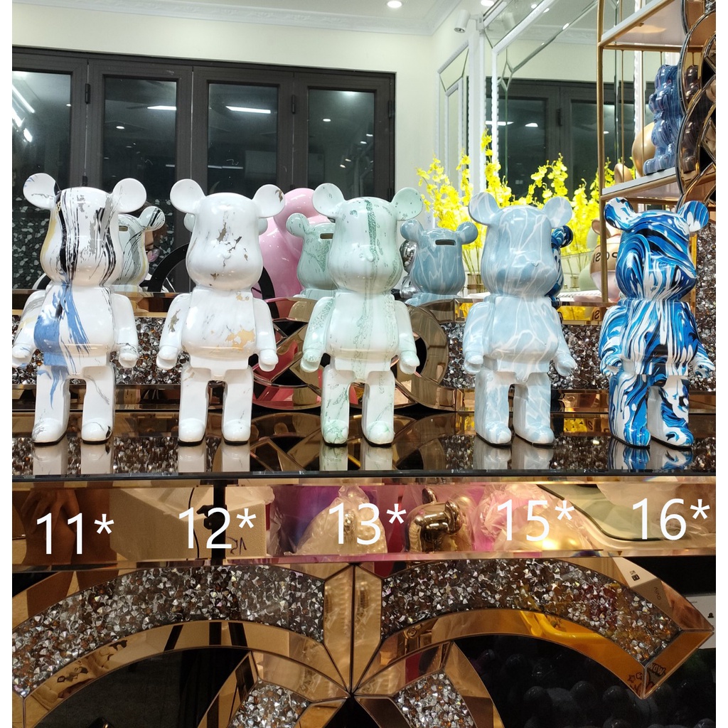 Gấu bearbrick 400% sz 28cm, màu sơn nhúng có đủ màu (NGẪU NHIÊN) - Cocoluxury