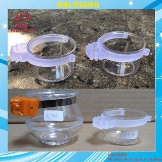 Cóng chim chào mào Halosung cóng chim khuyên cóng nhựa trắng Phụ kiện lồng chim PK08