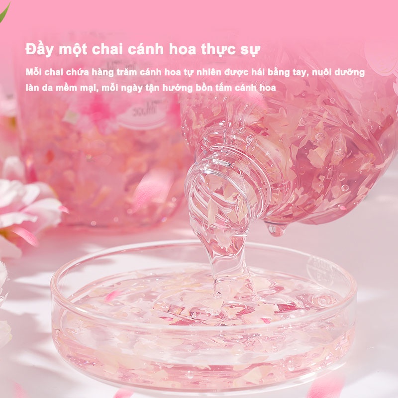 Kustie Gel Tắm Hương Hoa Anh Đào Dưỡng Ẩm Lâu Trôi 720ml