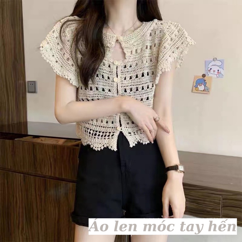 Áo len móc 92WEAR , thiết kế tay bèo độc đáo ALW2064