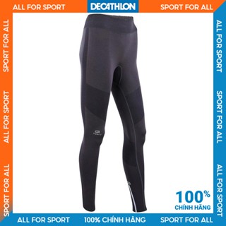 Quần bó chạy bộ thoải mái Kiprun Care cho nữ Xám sẫm DECATHLON KIPRUN mã 8488484