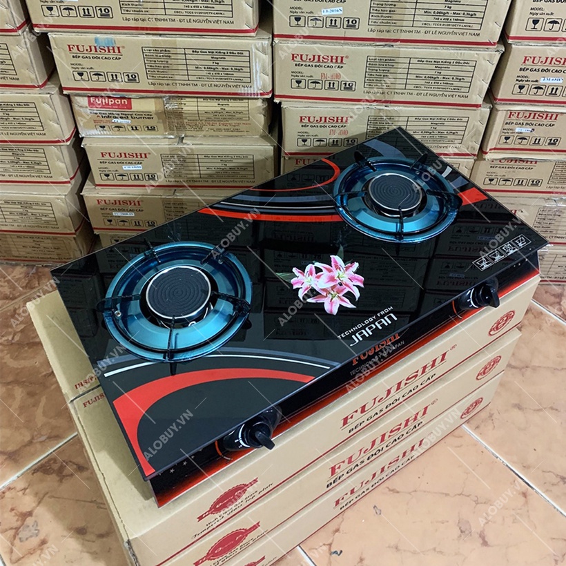 Bếp gas đôi hồng ngoại mặt kính FUJISHI FR-378HN - Tiết kiệm gas - Bảo hành chính hãng 1 năm