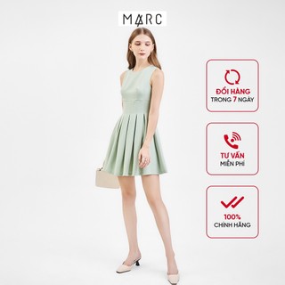 Đầm nữ MARC FASHION mini sát nách xếp li tùng FANH052822