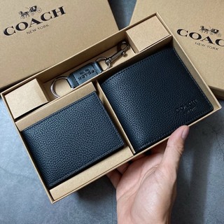❌Hoả tốc❌ Ví nam kèm móc khoá Coac*h xuất xịn-full box