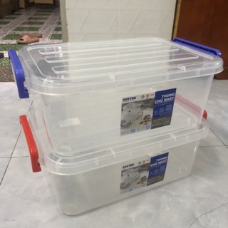 Thùng Nhựa Chữ Nhật Có Nắp Đậy Trong Suốt Đựng Đồ Đa Năng Nhựa Duy Tân Dung Tích 10L/15L/30L/45L/55L/90L