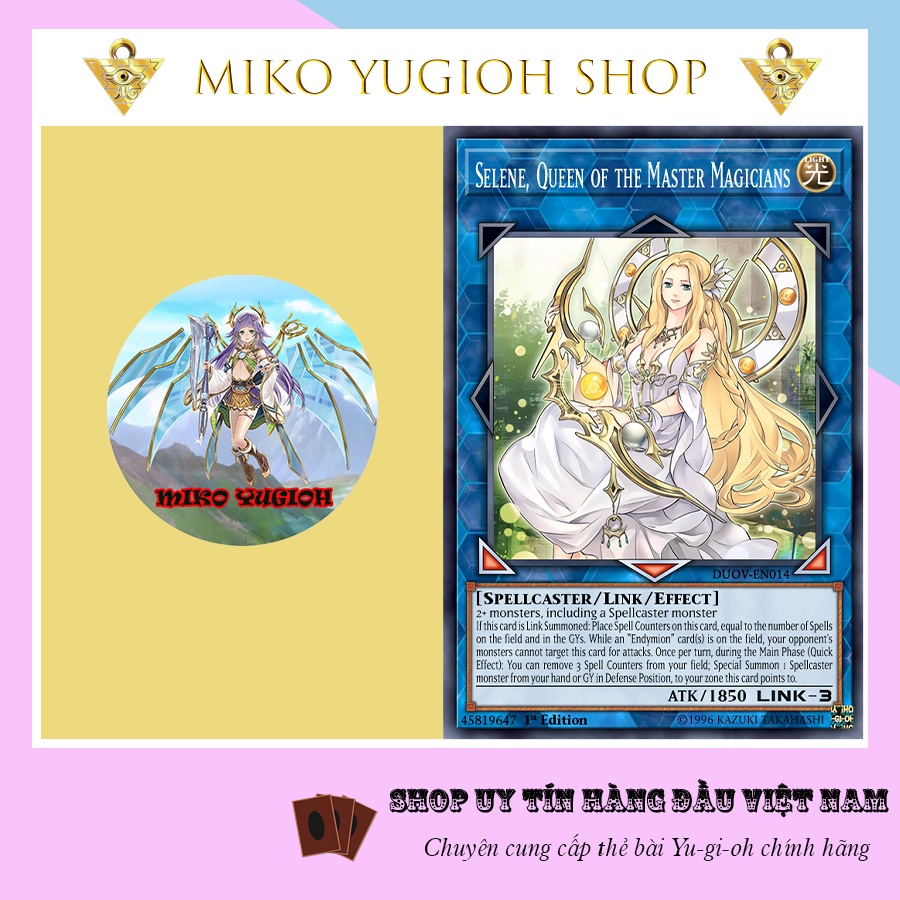 [ Miko Yugioh ] Thẻ Bài Yugioh Chính Hãng Tiếng Nhật Selene, Queen of the Master Magicians RC04