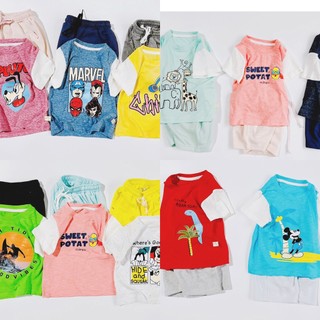 Bộ rudesign bé trai raglan