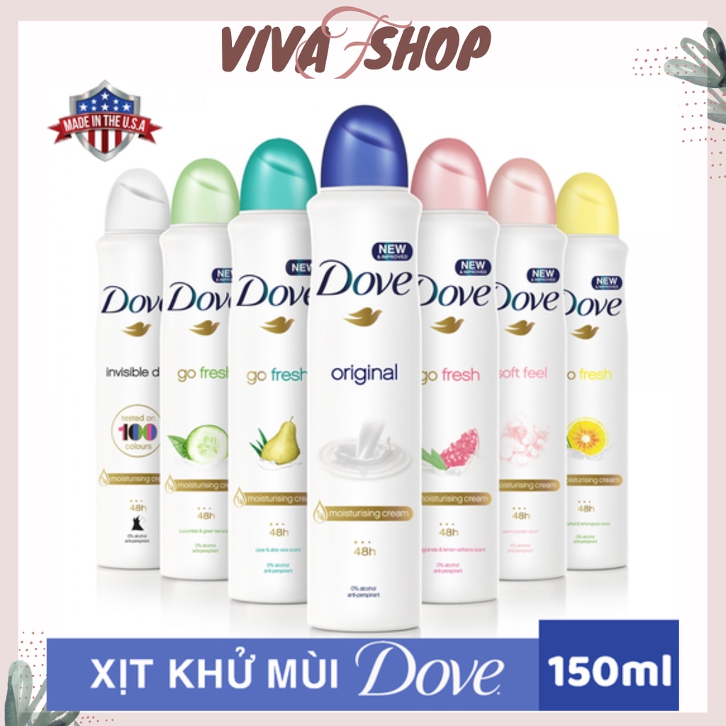 Chai xịt nách Dove Thơm Toàn Thân 150ml