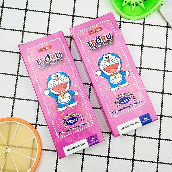 Hộp 12 Cây Bút TFORU Thơm Nho Mực Tím Ngòi 0.38mm