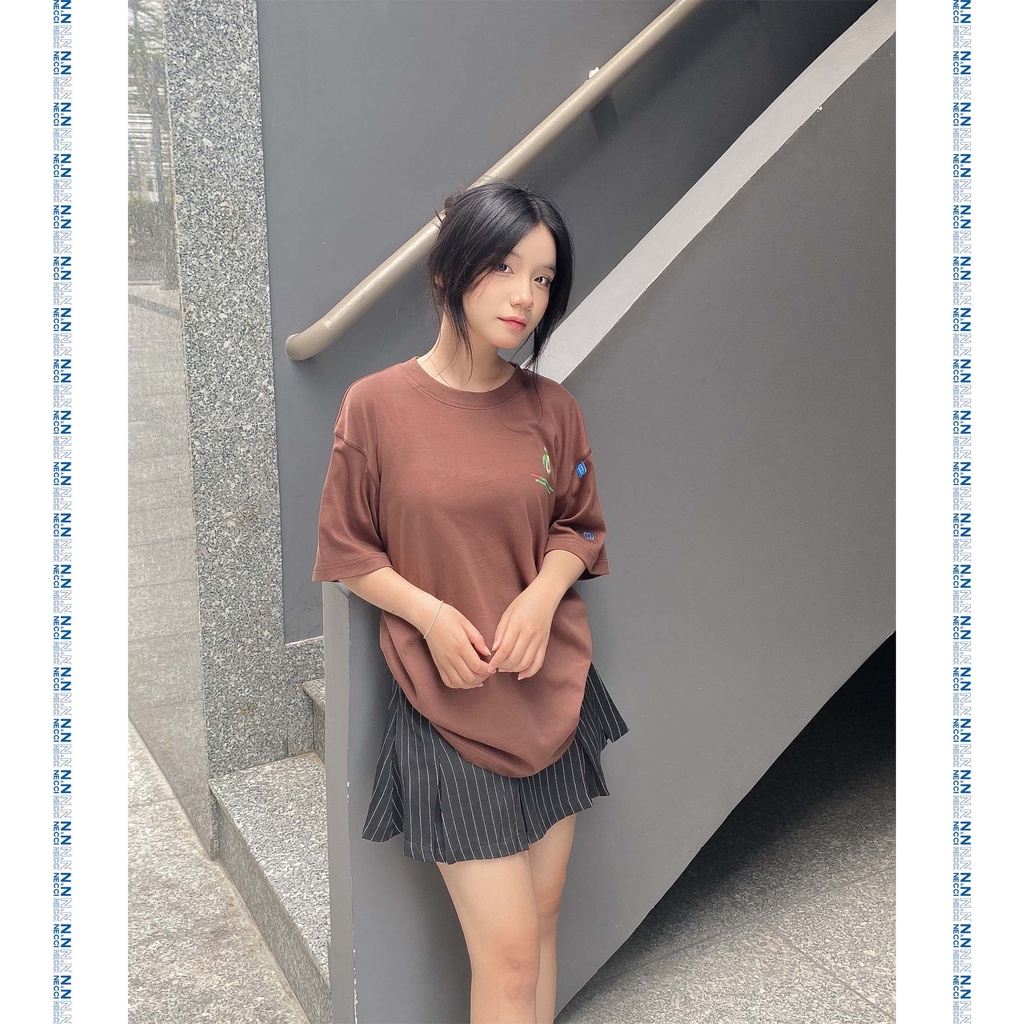 Áo Phông Local Brand Necci Avocado Tee / Brown Cotton 100%