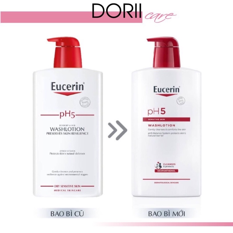 [Date 2025] Eucerin Sữa tắm cho da nhạy cảm Eucerin pH5 Washlotion 1000ml