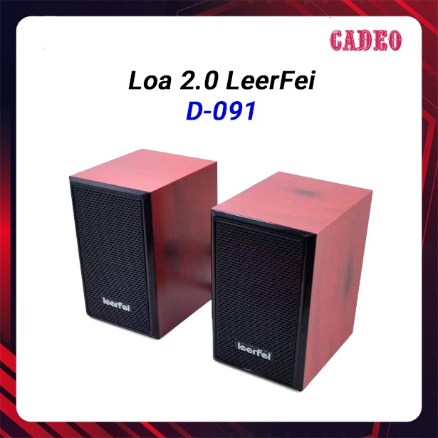 Loa vi tính 2.0 LeerFei D-091 vỏ gỗ màu đen | bh 6 tháng | giá cực êm cho chất âm cực ấm