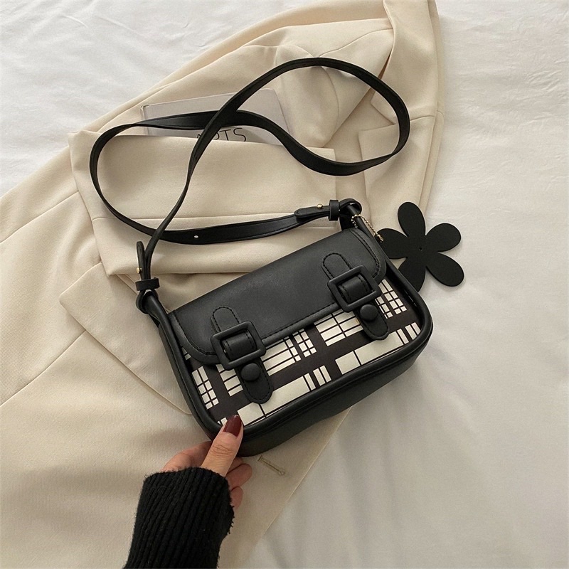Túi xách nữ đeo chéo da mềm đi chơi giá rẻ thời trang HẾN STORE 2 Đai Tag Hoa