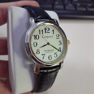 Đồng hồ nam solar Citizen Leopard dây da second hand si nhật