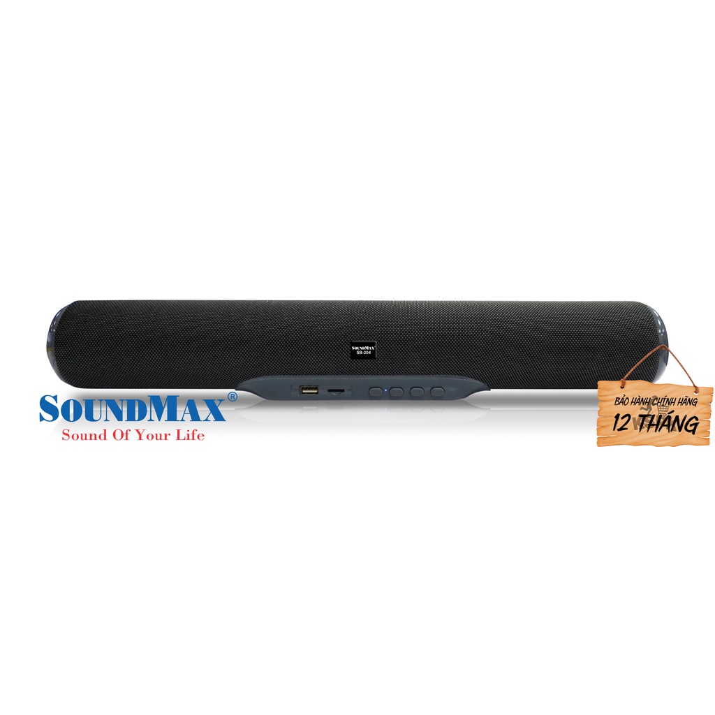 Loa thanh soundbar nhỏ gọn cho máy tính với chất âm cực sâu | Mini Soundbar SoundMax SB204 | SB-204
