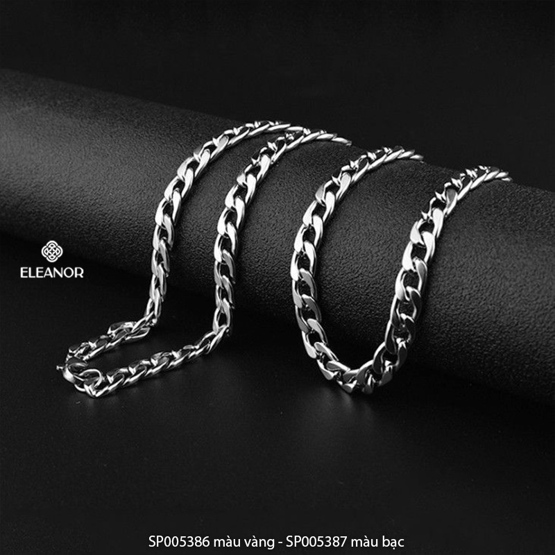 Dây chuyền nam nữ titan Eleanor Accessories sợi mắt xích cá tính phong cách basic phụ kiện trang sức 5386