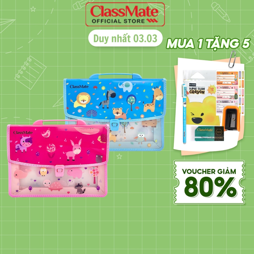 Cặp Học Thêm CLASSMATE 2 Ngăn Dễ Thương Dành Cho Bé CL-SB303